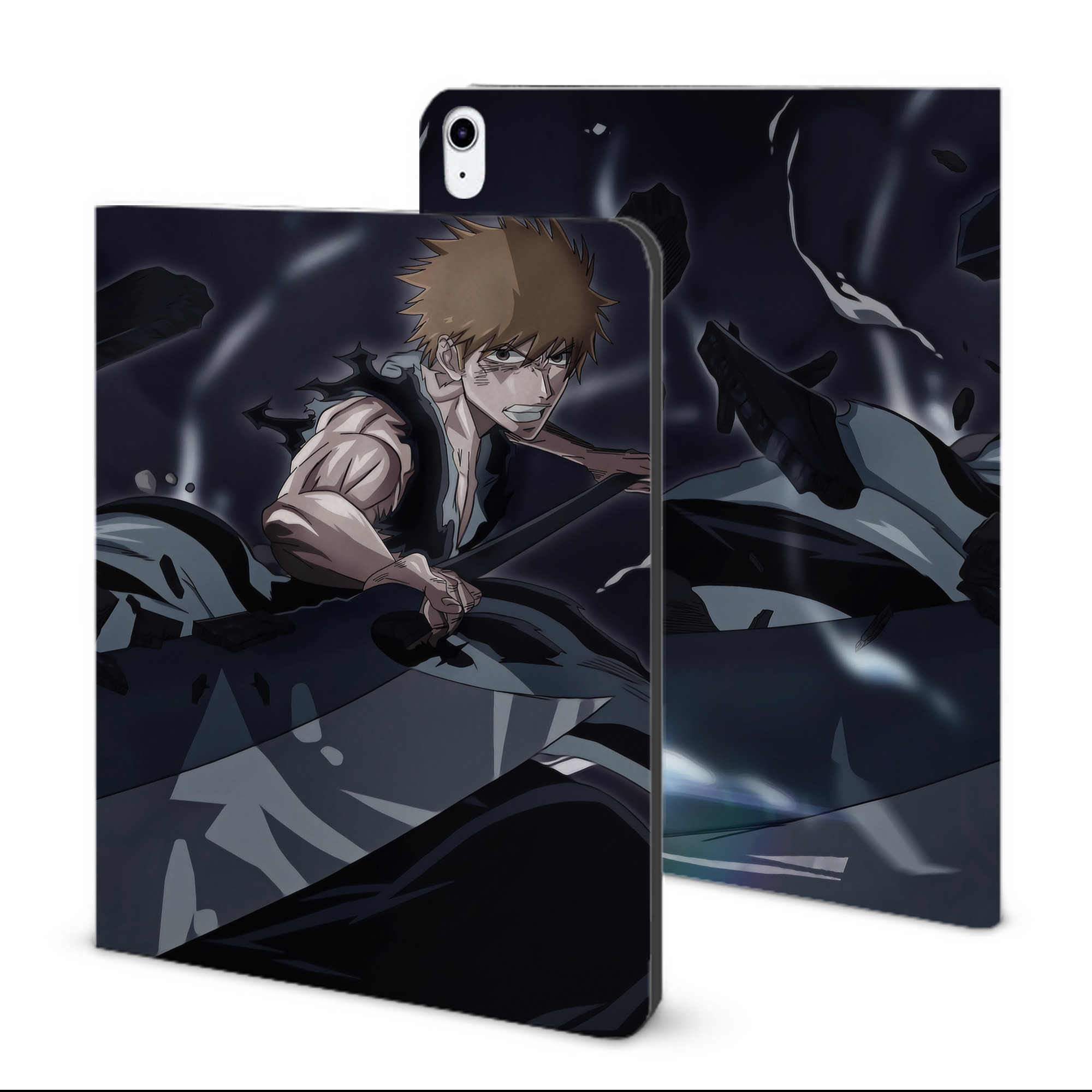 （画像用） ブリーチ BLEACH IPad ケース ブック型 PUレザー TPU 耐衝撃 軽量 薄型 ペン収納なし 全面保護 IPad 各モデル対応
